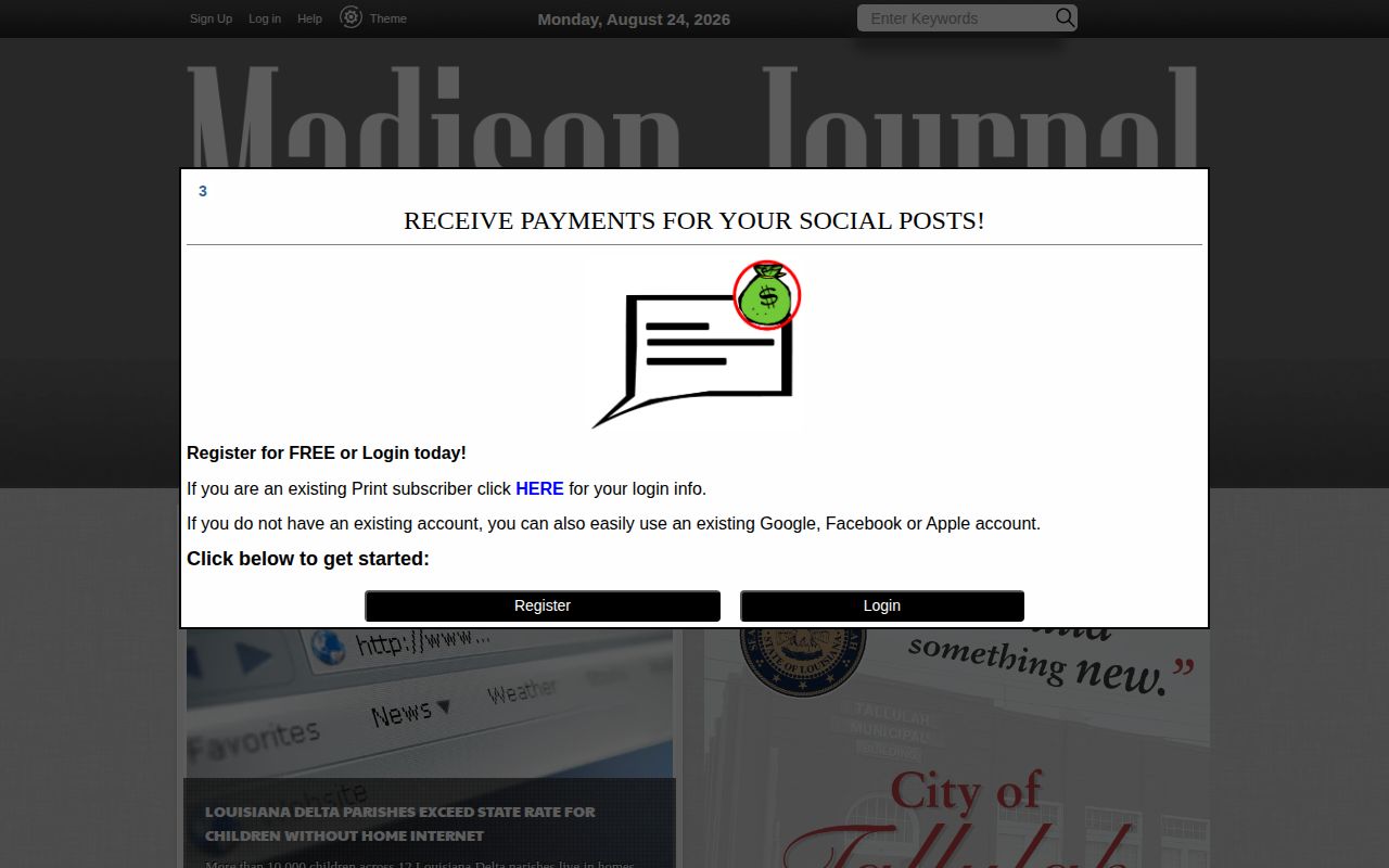 Madison Journal local newspaper home page
